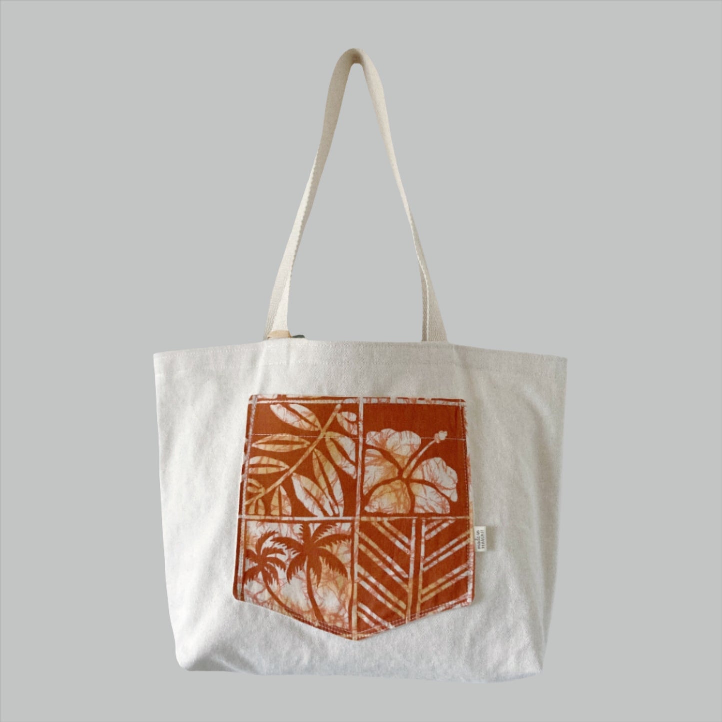 HANA HOU // Pocket Tote 011 // Made in Hawaii with pre-loved aloha shirt