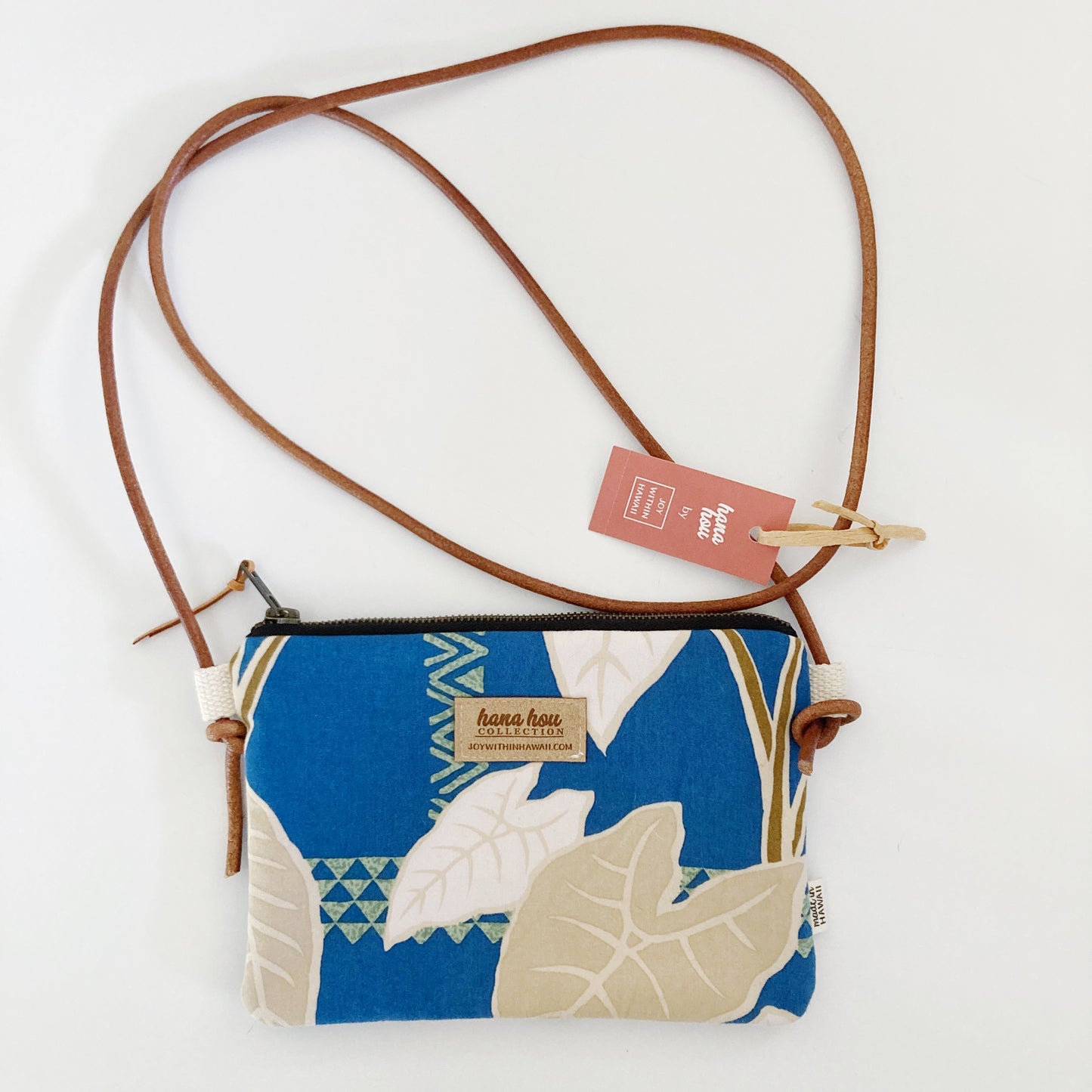 Hana Hou // Flat Crossbody 001 // Made in Hawaii with pre-loved aloha shirts