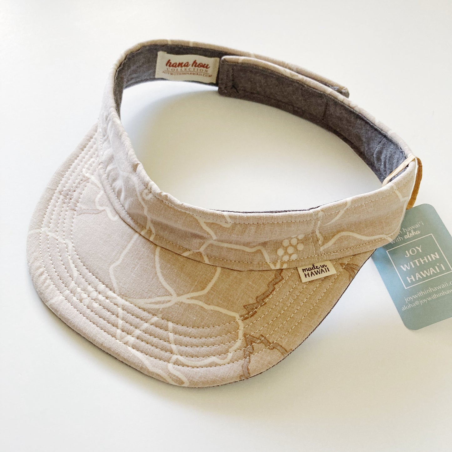 HANA HOU // Aloha Visor 005 // Made in Hawaii with pre-loved aloha shirt