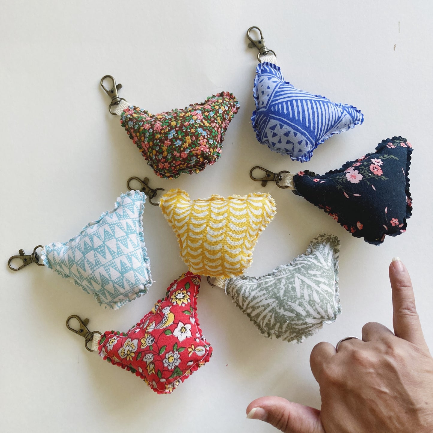 Hana Hou // Puffy Shaka Charm 6S // Made in Hawaii with upcycled fabric