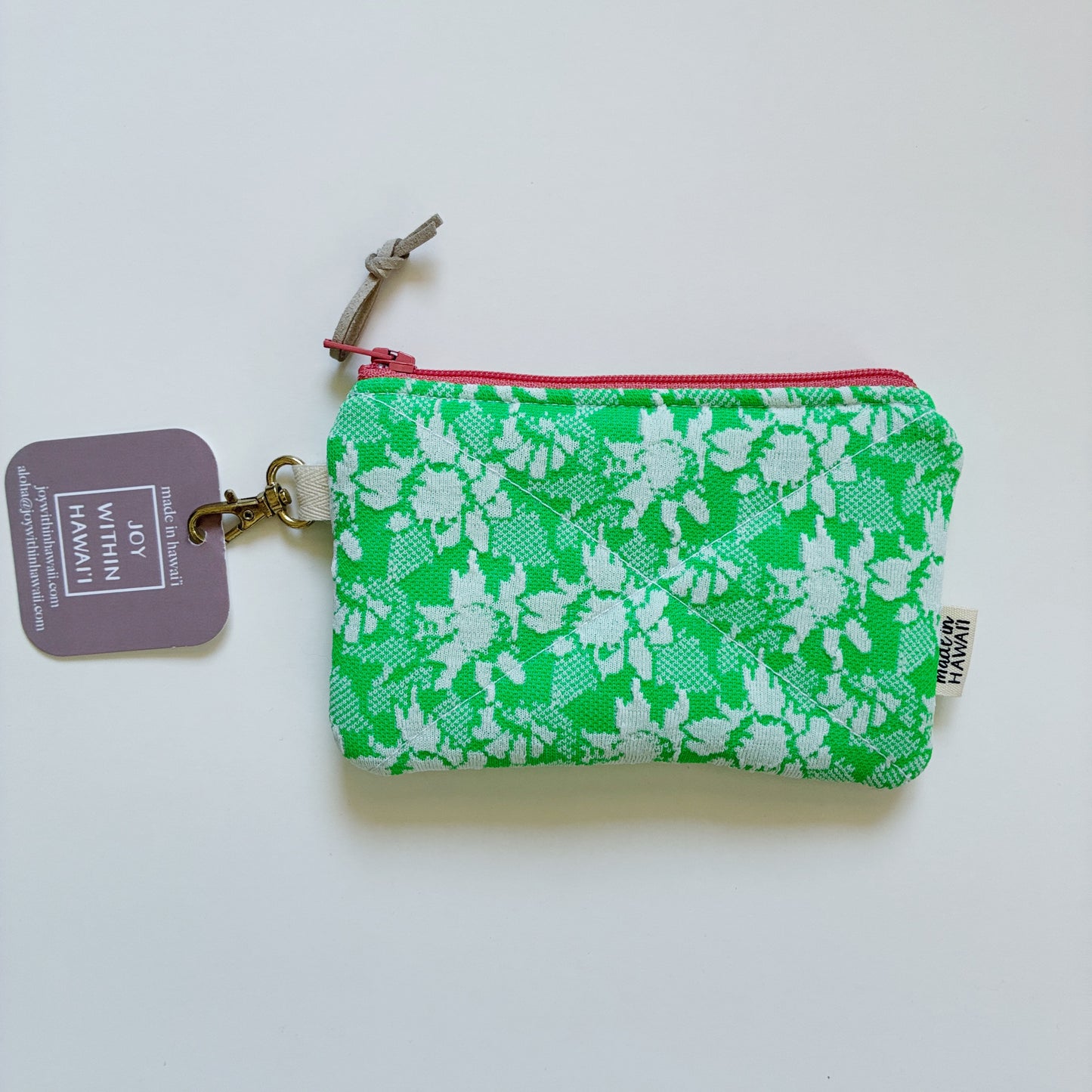 HANA HOU // Mini Poly Pouch 003 // Made in Hawai'i with upcycled fabrics