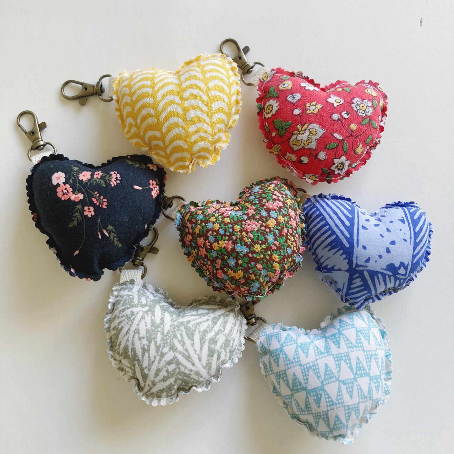 Hana Hou // Puffy Heart Charm 7H // Made in Hawaii with preloved aloha shirt