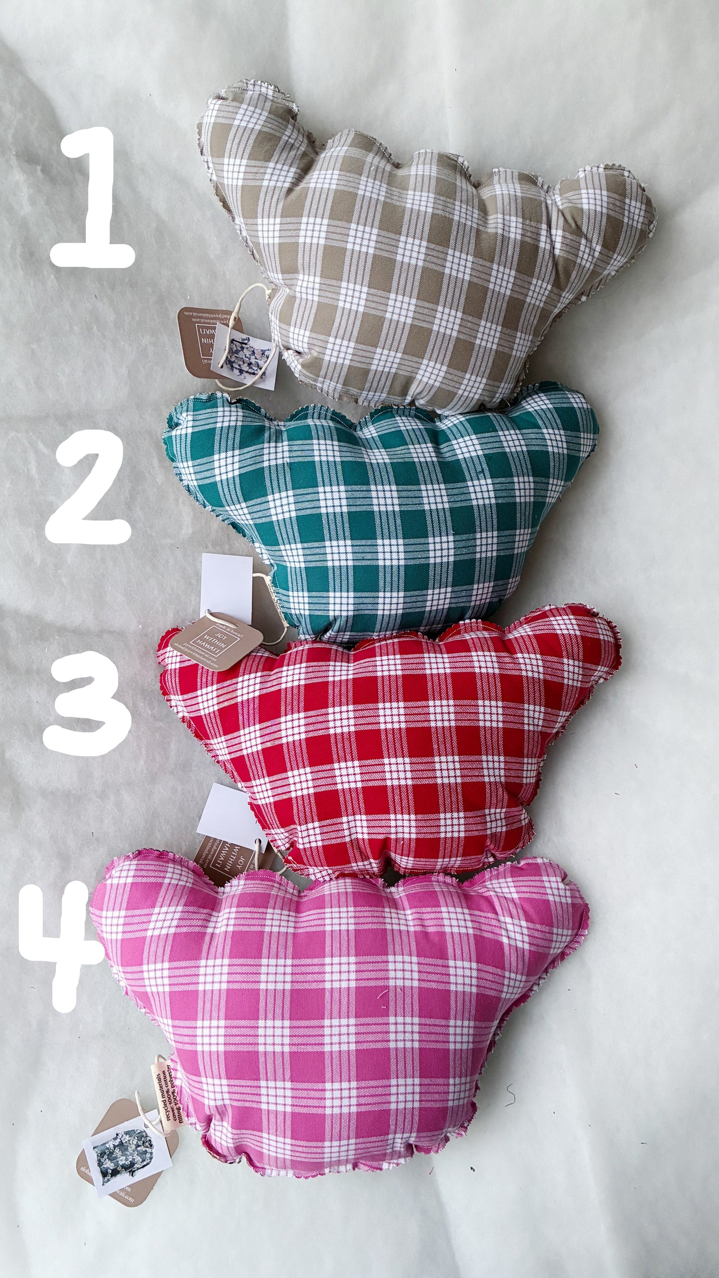 HANA HOU // PUFFY SHAKA 01-04 // Made with pre-loved aloha shirt + palaka