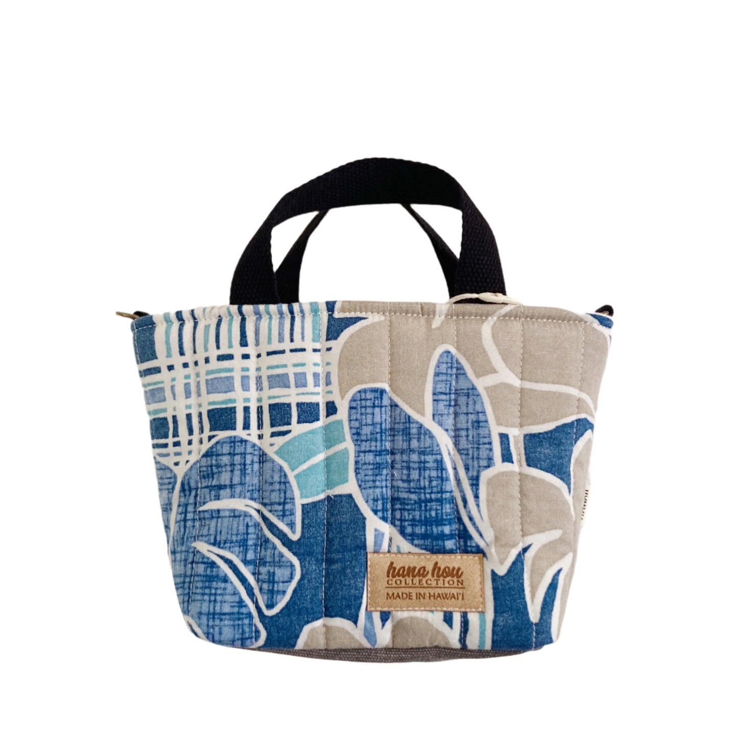 HANA HOU // PUFFY MINI CROSSBODY TOTE 011 // Made in Hawai'i with pre-loved aloha shirt
