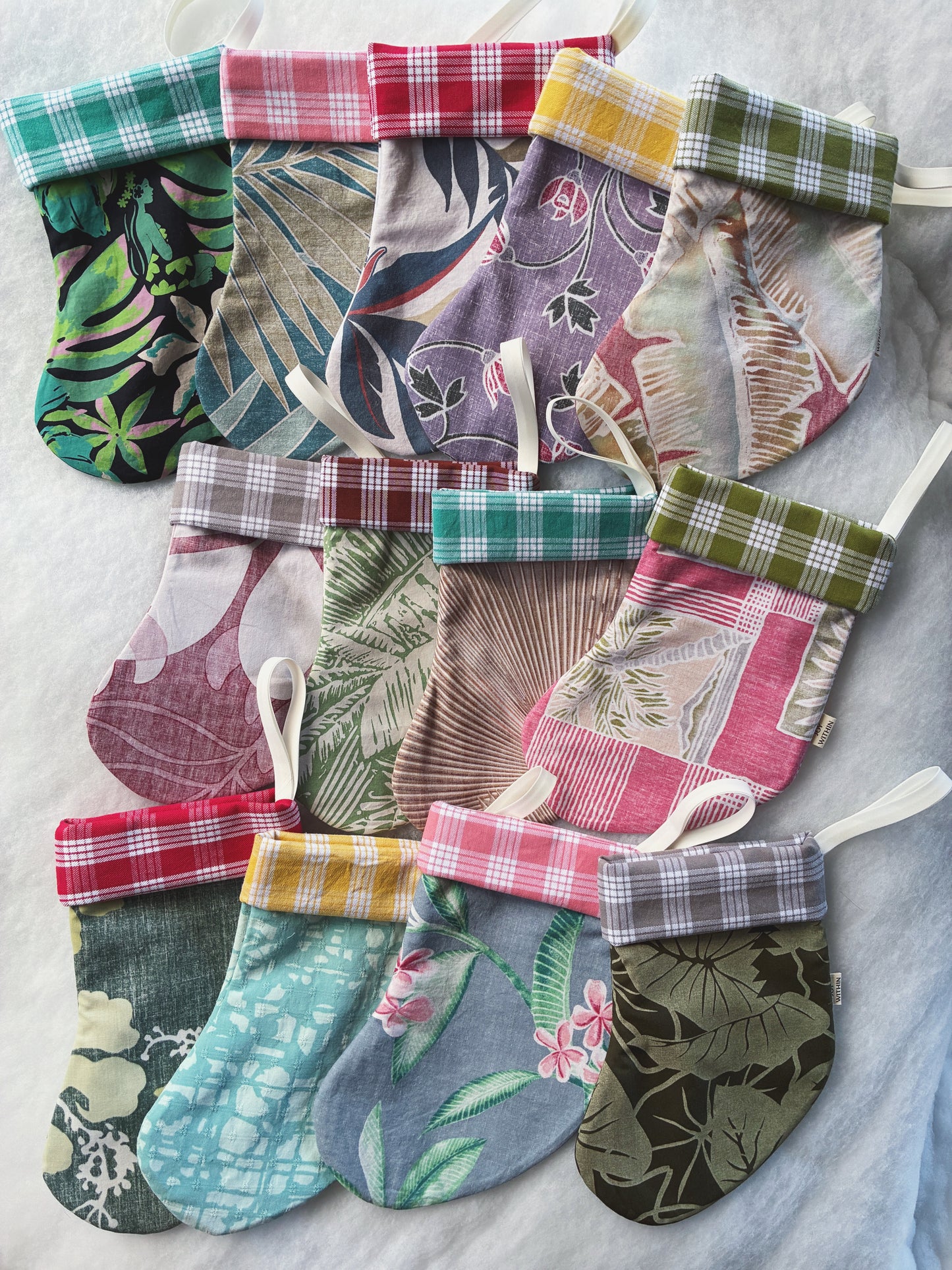 Mini Hana Hou Stocking 010 // Made with aloha shirt and palaka