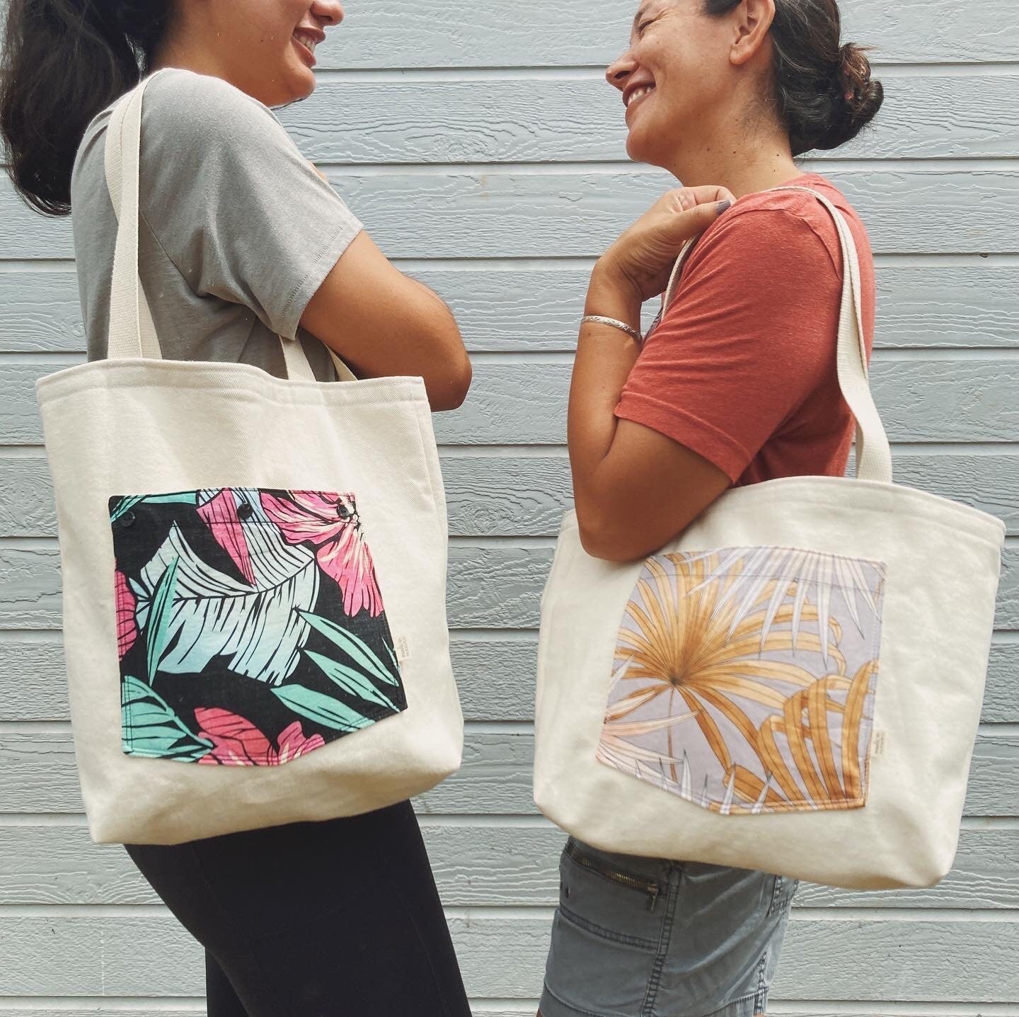 HANA HOU // Pocket Tote 012 // Made in Hawaii with pre-loved aloha shirt