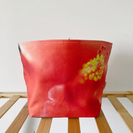 Photo // 6" Plant Bag // RED HIBISCUS // Made in Hawaii with Aloha