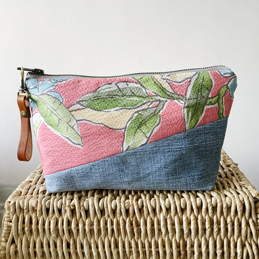 Hana Hou // Diagonal Clutch 002 // Made in Hawaii with up cycled fabrics