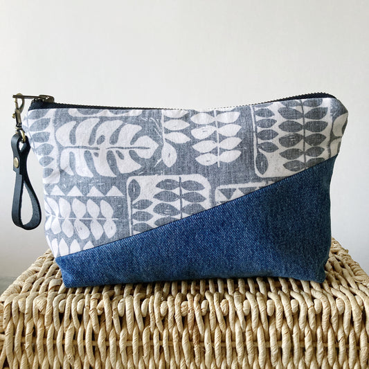 Hana Hou // Diagonal Clutch 003 // Made in Hawaii with up cycled fabrics