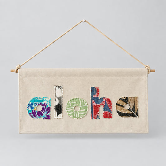 HANA HOU // ALOHA BANNER 001 // Made in Hawai'i with pre-loved aloha shirts