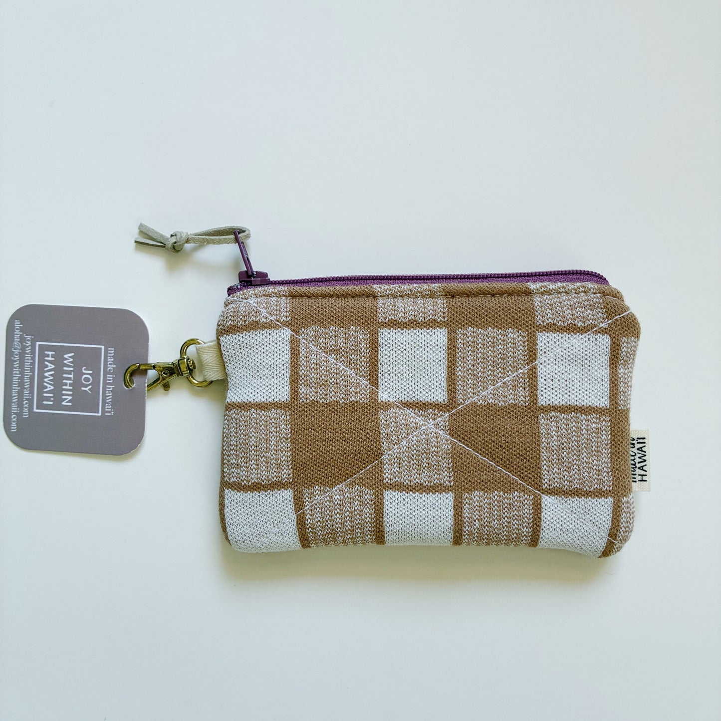 HANA HOU // Mini Poly Pouch 002 // Made in Hawai'i with upcycled fabrics