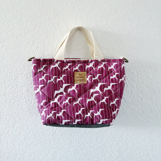 HAWAI'I ARTIST // PUFFY MINI CROSSBODY TOTE 004 // Print design by Pipilioe