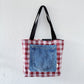 HANA HOU // REVERSIBLE! Patchy Tote 004 // Made with upcycled fabrics