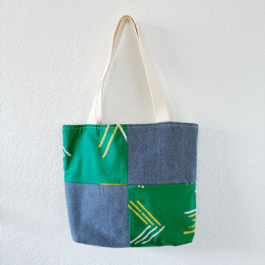 HAWAI'I ARTIST // Mini Patchy Tote 005 // Made with Sig Zane Fabric