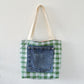 HANA HOU // REVERSIBLE! Mini Patchy Tote 001 // Made with upcycled fabrics