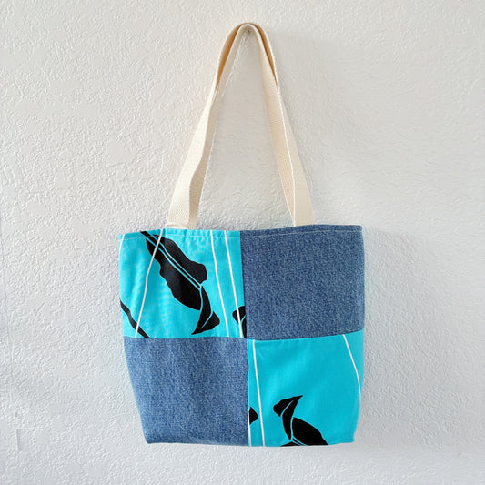 HAWAI'I ARTIST // Mini Patchy Tote 006 // Made with Sig Zane Fabric