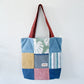 HANA HOU // REVERSIBLE! Patchy Tote 002 // Made with upcycled fabrics