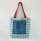 HANA HOU // REVERSIBLE! Patchy Tote 002 // Made with upcycled fabrics