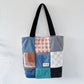 HANA HOU // REVERSIBLE! Patchy Tote 004 // Made with upcycled fabrics