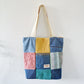 HANA HOU // REVERSIBLE! Patchy Tote 005 // Made with upcycled fabrics
