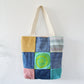HANA HOU // REVERSIBLE! Patchy Tote 005 // Made with upcycled fabrics