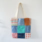 HANA HOU // REVERSIBLE! Patchy Tote 001 // Made with upcycled fabrics
