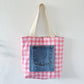 HANA HOU // REVERSIBLE! Patchy Tote 001 // Made with upcycled fabrics
