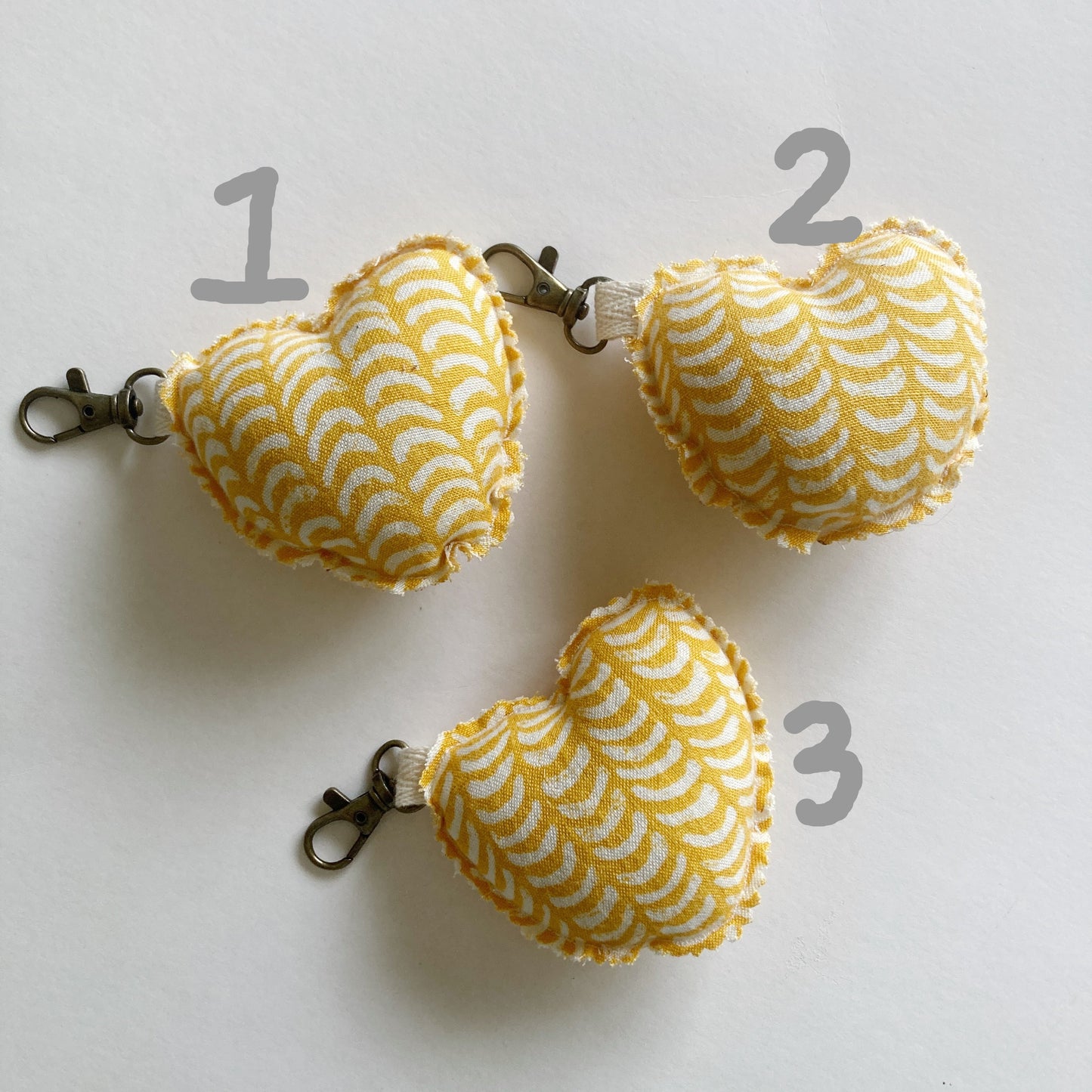 Hana Hou // Puffy Heart Charm 2H // Made in Hawaii with upcycled blouse