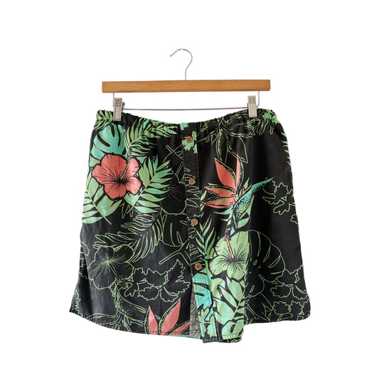 HANA HOU // Coco Top 041 // Made in Hawai'i with mens size L pre-loved aloha shirt