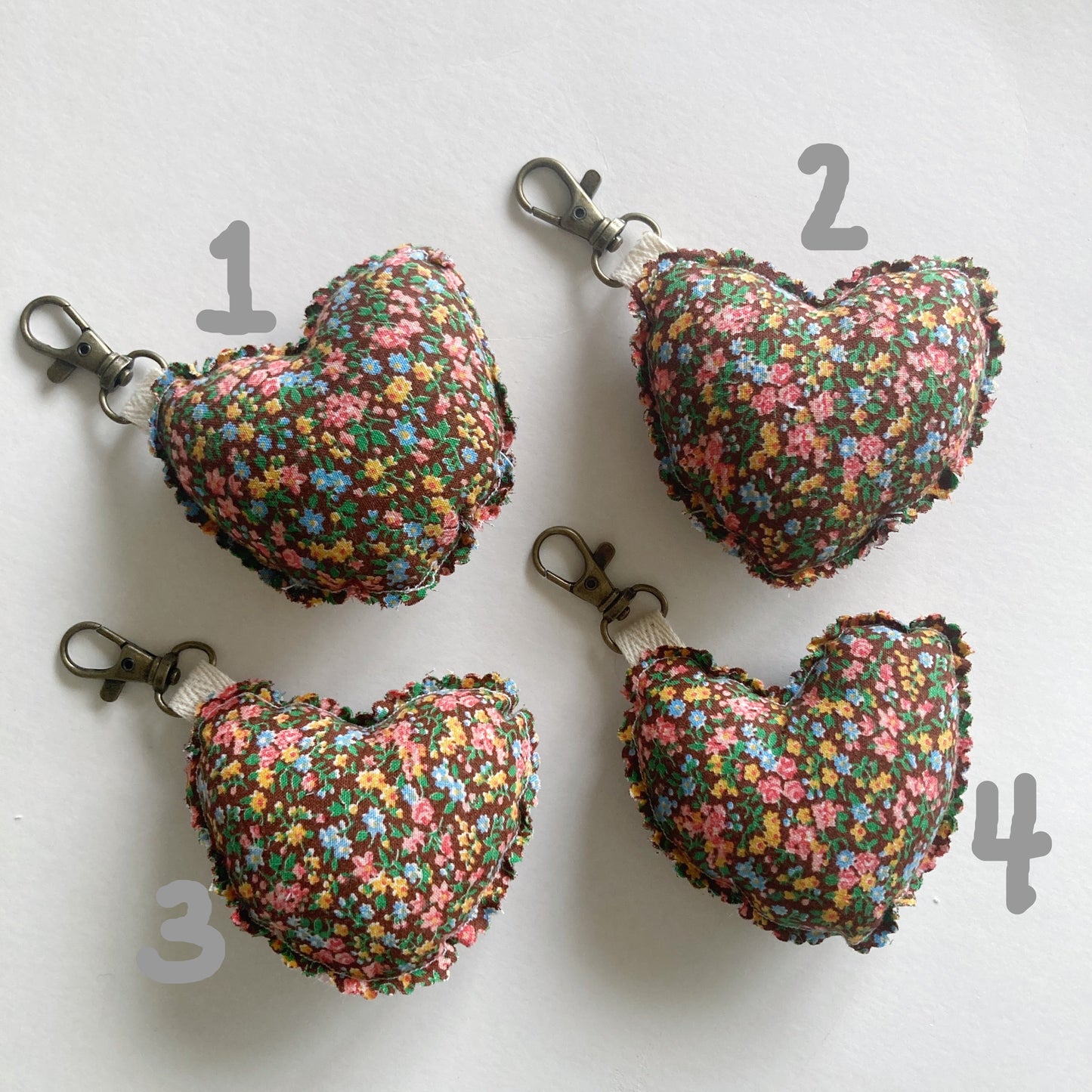 Hana Hou // Puffy Heart Charm 6H // Made in Hawaii with upcycled fabric