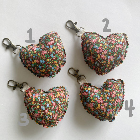 Hana Hou // Puffy Heart Charm 6H // Made in Hawaii with upcycled fabric