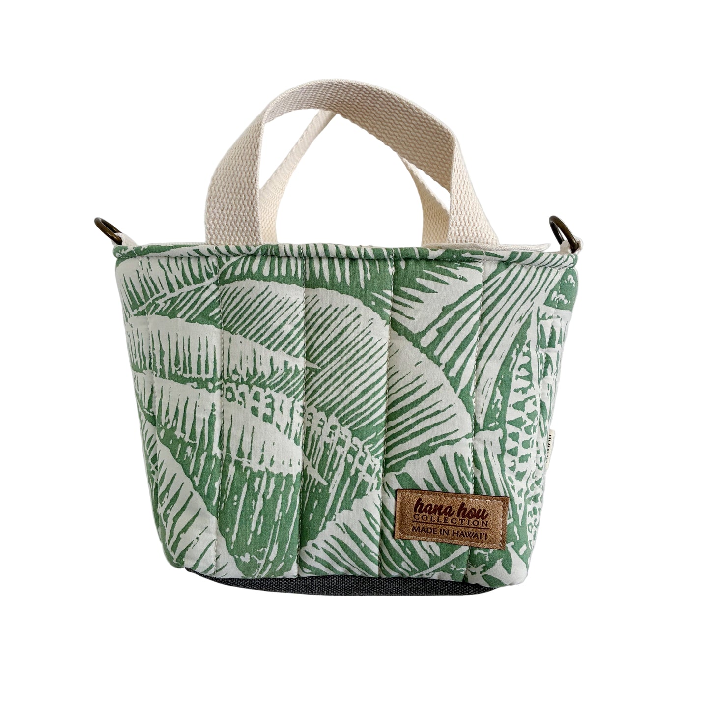 HANA HOU // PUFFY MINI CROSSBODY TOTE 005 // Made in Hawai'i with pre-loved aloha shirt