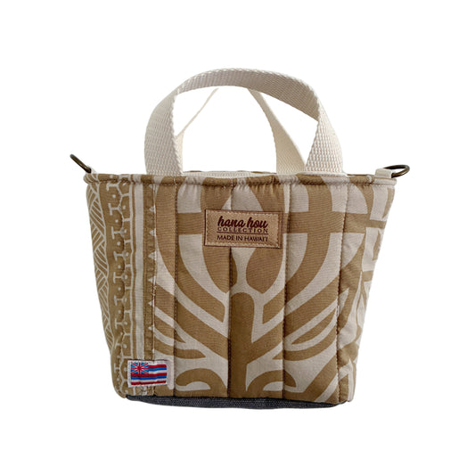 HANA HOU // PUFFY MINI CROSSBODY TOTE 007 // Made in Hawai'i with pre-loved aloha shirt