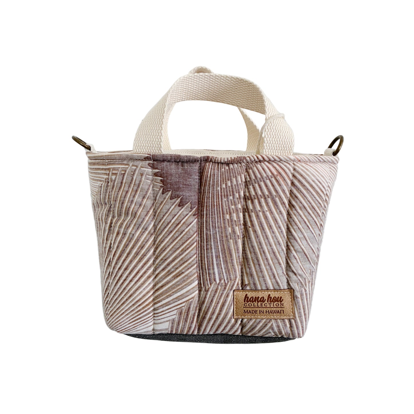 HANA HOU // PUFFY MINI CROSSBODY TOTE 006 // Made in Hawai'i with pre-loved aloha shirt