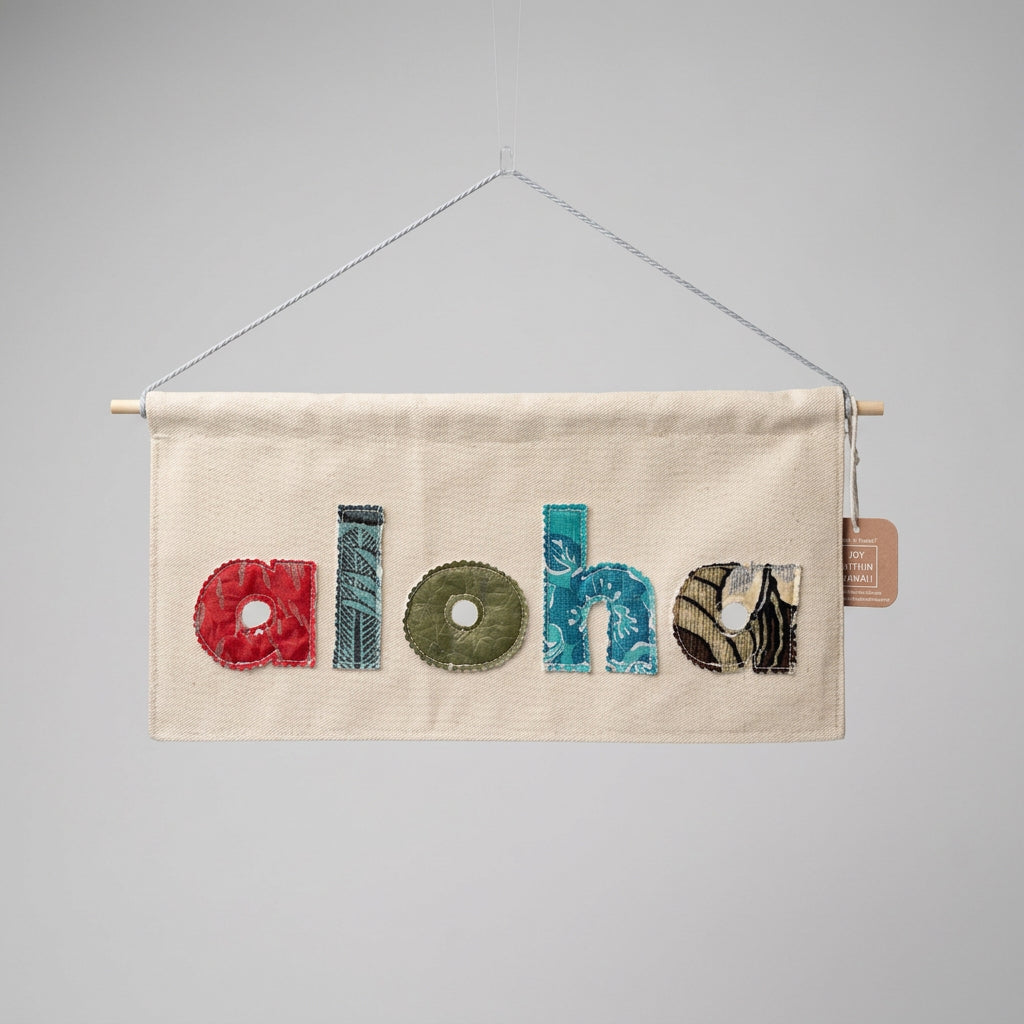 HANA HOU // ALOHA BANNER 005 // Made in Hawai'i with pre-loved aloha shirts