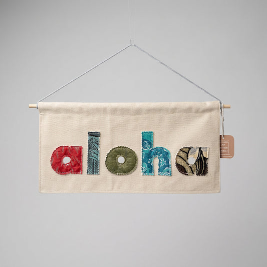 HANA HOU // ALOHA BANNER 005 // Made in Hawai'i with pre-loved aloha shirts
