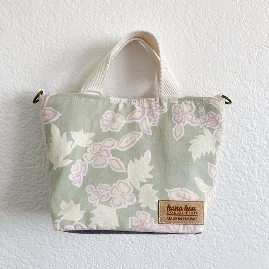 HANA HOU // Mini Tote Crossbody 006 // Made in Hawaii with pre-loved aloha shirt