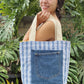 HANA HOU // Patchy Tote 003 // Made with upcycled fabrics