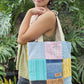 HANA HOU // Patchy Tote 003 // Made with upcycled fabrics
