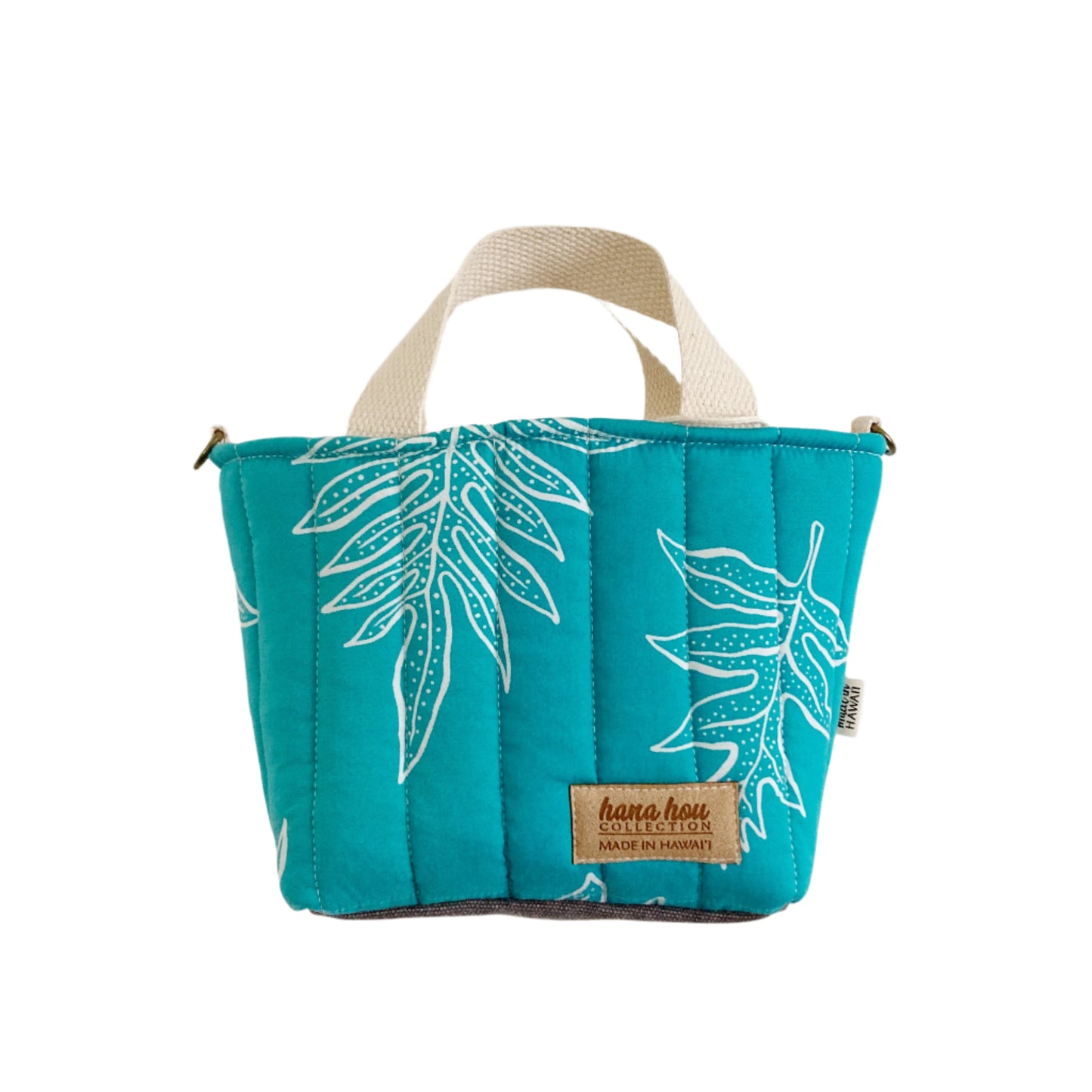 HANA HOU // PUFFY MINI CROSSBODY TOTE 013 // Made in Hawai'i with pre-loved aloha shirt