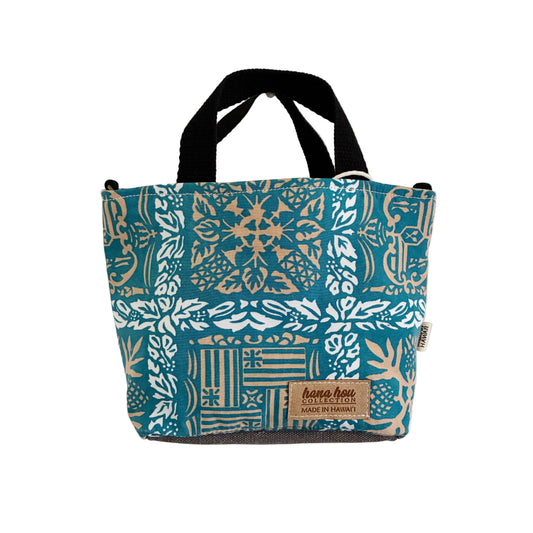 HANA HOU // Mini Tote Crossbody 005 // Made in Hawaii with pre-loved aloha shirt