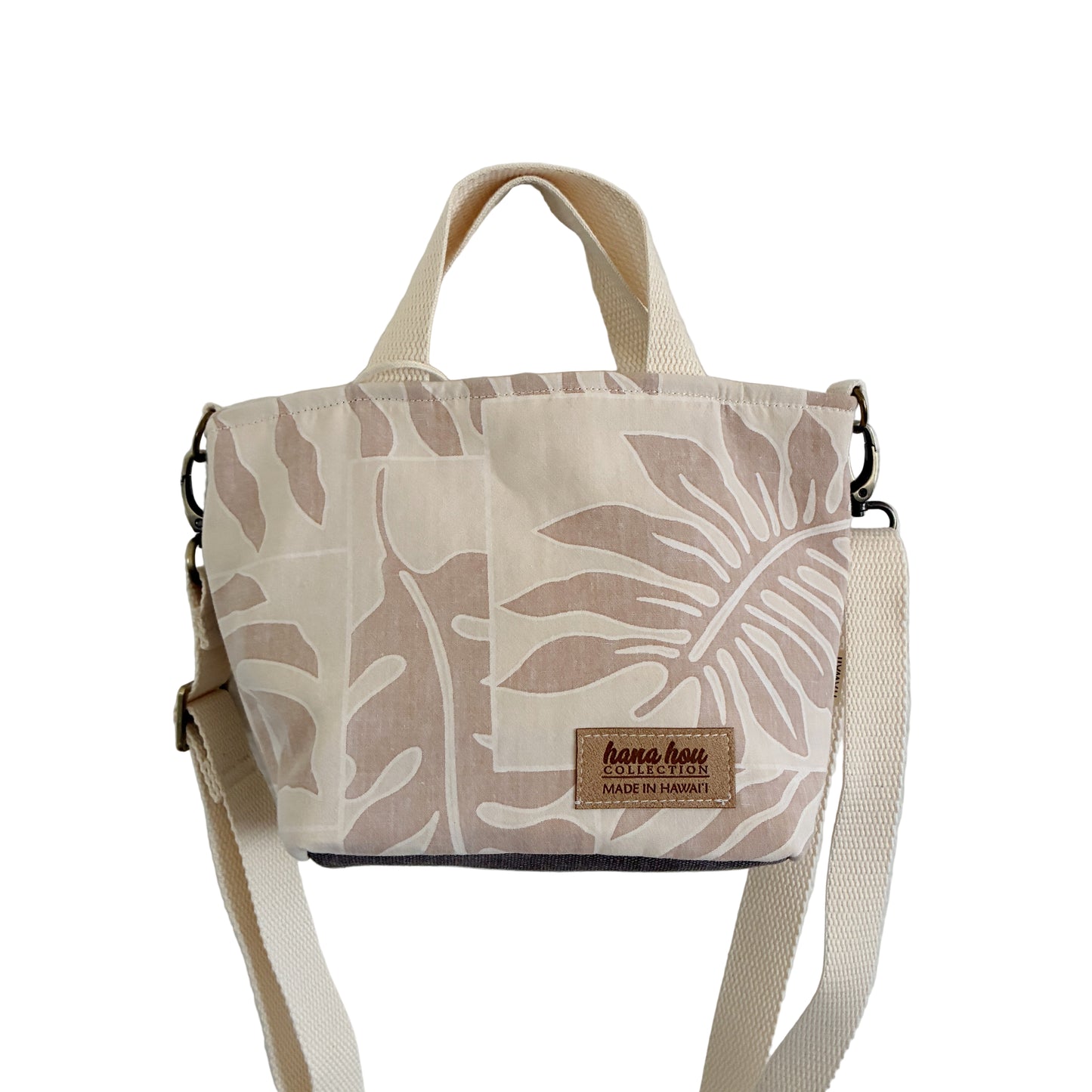 HANA HOU // Mini Tote Crossbody 002 // Made in Hawaii with pre-loved aloha shirt