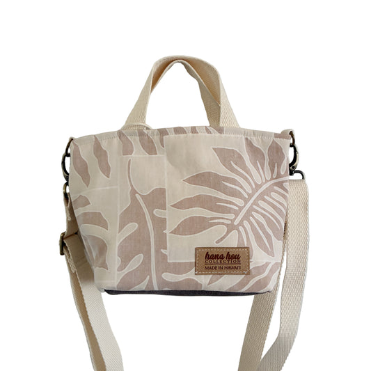HANA HOU // Mini Tote Crossbody 002 // Made in Hawaii with pre-loved aloha shirt