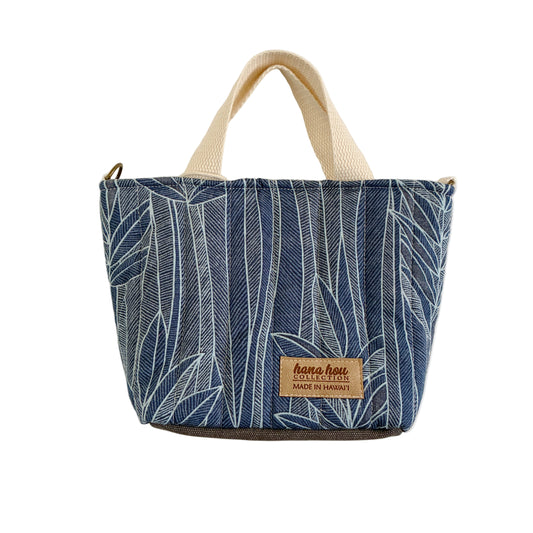 HANA HOU // PUFFY MINI CROSSBODY TOTE 013 // Made in Hawai'i with pre-loved aloha shirt