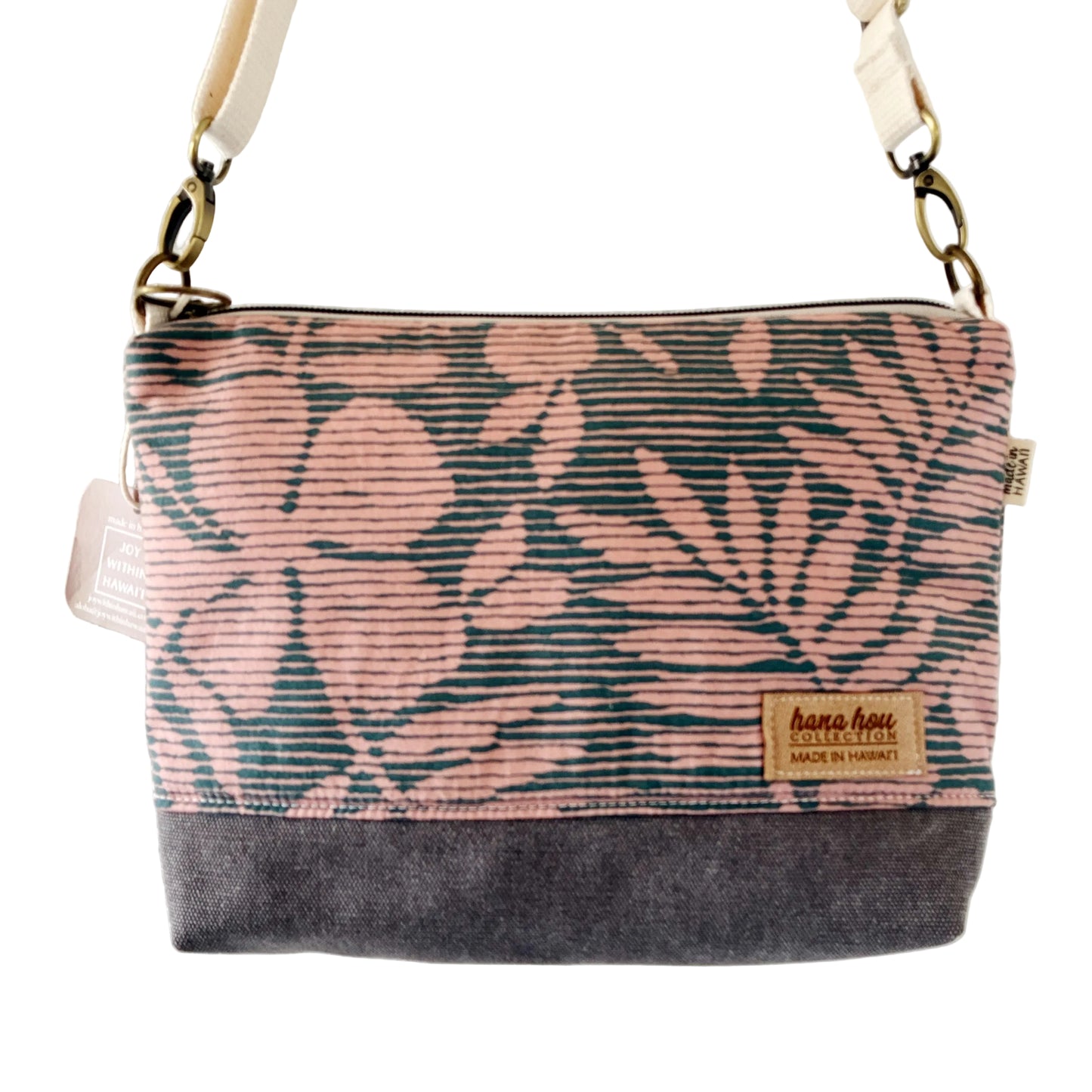 HANA HOU // Medium Crossbody  001 // Made in Hawaii with pre-loved aloha shirt