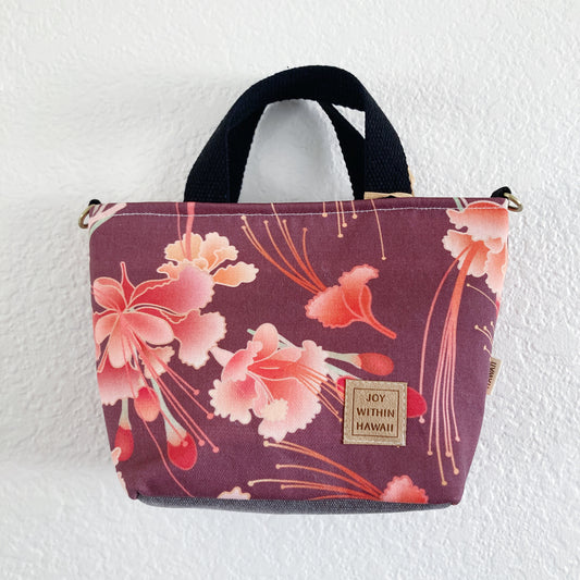 HAWAI'I ARTIST // Mini Tote Crossbody 001 // Print design by Island Digital Imaging