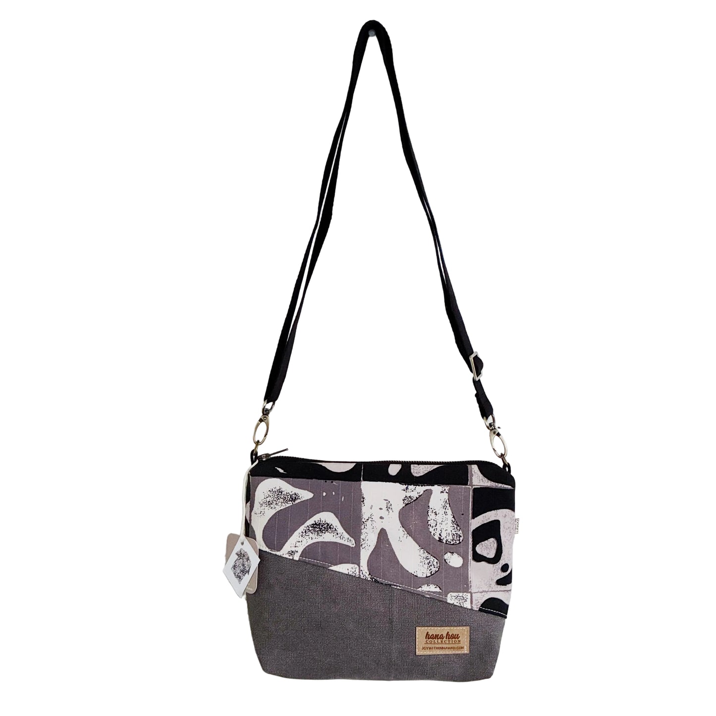 HANA HOU // Diagonal Crossbody 001 // Made in Hawai'i with pre-loved aloha shirt