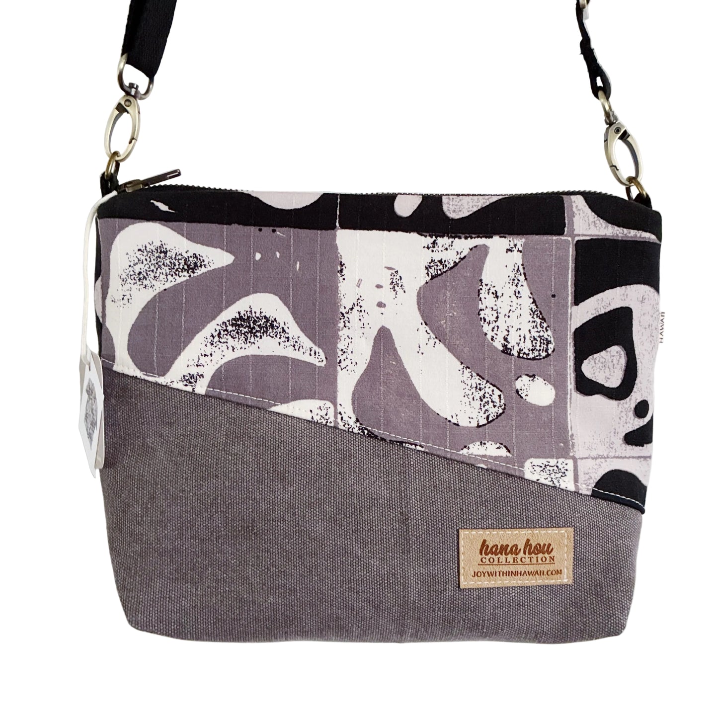 HANA HOU // Diagonal Crossbody 001 // Made in Hawai'i with pre-loved aloha shirt