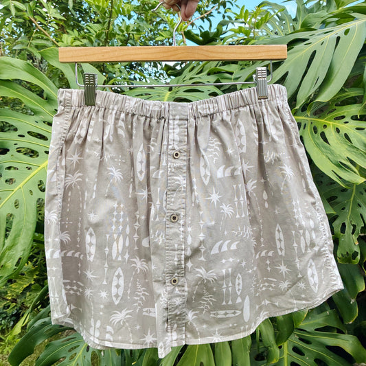 HANA HOU // Coco Top 018 // Made in Hawai'i with pre-loved aloha shirt