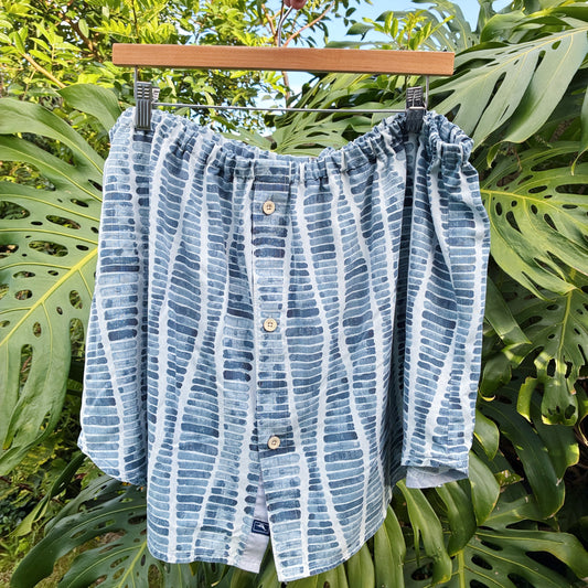 HANA HOU // Coco Top 025 // Made in Hawai'i with pre-loved aloha shirt